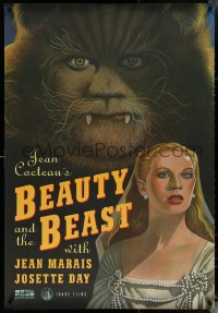 5z0455 LA BELLE ET LA BETE 1sh R2002 from Jean Cocteau's classic fairytale, great Paul Davis art!