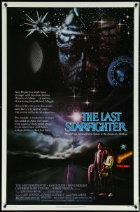 5z0457 LAST STARFIGHTER 1sh 1984 Catherine Mary Stewart & Lance Guest as video game pilot!