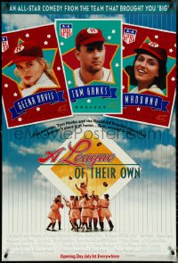 5z0460 LEAGUE OF THEIR OWN advance DS 1sh 1992 Tom Hanks, Madonna, Geena Davis, women's baseball!