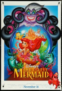 5z0470 LITTLE MERMAID advance DS 1sh R1997 great images of Ariel & cast, Disney cartoon!