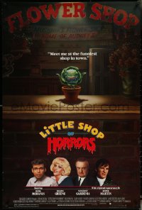 5z0471 LITTLE SHOP OF HORRORS 1sh 1986 artwork of carnivorous plant, Rick Moranis, Steve Martin!