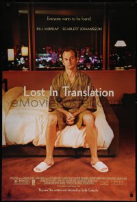 5z0476 LOST IN TRANSLATION DS 1sh 2003 lonely Bill Murray in Tokyo, directed by Sofia Coppola!