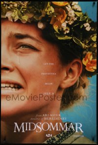 5z0492 MIDSOMMAR teaser DS 1sh 2019 Ari Aster Swedish horror, creepy image of crying Florence Pugh!