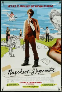 5z0507 NAPOLEON DYNAMITE advance 1sh 2004 Jared Hess, Jon Heder's got nothing to prove!