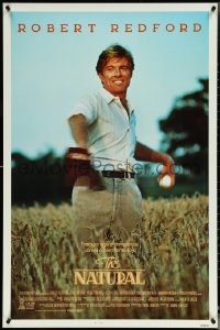 5z0510 NATURAL int'l 1sh 1984 Barry Levinson, best image of Robert Redford throwing baseball!