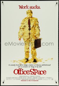 5z0515 OFFICE SPACE advance DS 1sh 1999 directed by Mike Judge, Stephen Root covered in post-its!