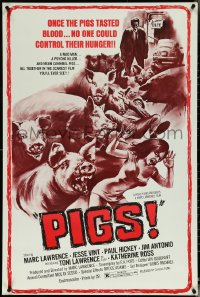 5z0532 PIGS 1sh 1972 wacky killer swine, once they tasted blood - no one could control their hunger!