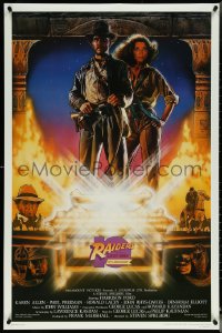 5z0543 RAIDERS OF THE LOST ARK Kilian 1sh R1991 great Drew Struzan art of adventurer Harrison Ford!