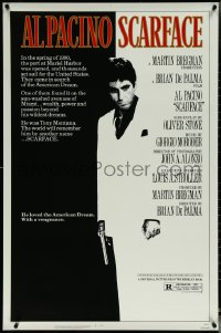 5z0572 SCARFACE 1sh 1983 Al Pacino as Tony Montana, Brian De Palma, Oliver Stone classic!