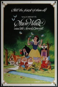 5z0590 SNOW WHITE & THE SEVEN DWARFS 1sh R1983 Walt Disney animated cartoon fantasy classic!