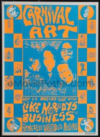 5z0790 CARNIVAL ART signed 13x18 music poster 1989 Like Nobody's Business, Frank Kozik art!