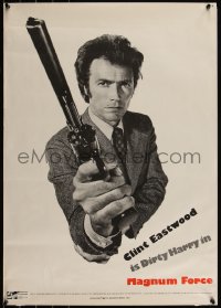 5z0819 MAGNUM FORCE 20x28 special poster 1973 Clint Eastwood is Dirty Harry w/ huge gun by Halsman!