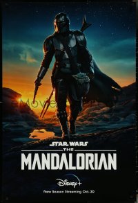 5z0199 MANDALORIAN DS tv poster 2020 sci-fi art of bounty hunter walking with 'Baby Yoda'!