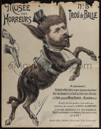 5z0820 MUSEE DES HORREURS #5 20x26 French special poster 1899 anti-Dreyfusard, Lenepveu, ultra rare!