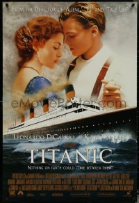 5z0626 TITANIC style B revised int'l DS 1sh 1997 Leonardo DiCaprio & Winslet, James Cameron!