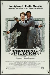 5z0630 TRADING PLACES 1sh 1983 Dan Aykroyd & Eddie Murphy are getting rich & getting even!