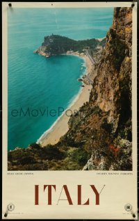 5z0146 ITALY 25x39 Italian travel poster 1961 great image of Saraceni Bay in Savona!