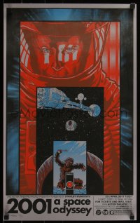 6a1109 2001: A SPACE ODYSSEY artist signed #79/100 16x26 art print 2011 Doyle, Silver Foil edition!