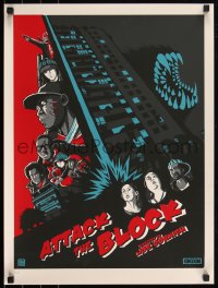 6a0825 ATTACK THE BLOCK #27/60 18x24 art print 2011 glow-in-the-dark art by Kevin Justin Ang!