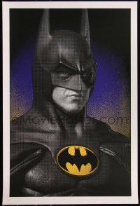 6a0686 BATMAN signed #28/75 20x30 art print 2013 by Mathias Valdez, art of Michael Keaton!