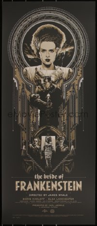 6a0731 BRIDE OF FRANKENSTEIN #21/27 artist's proof 15x36 art print 2018 Mondo, Taylor, variant!