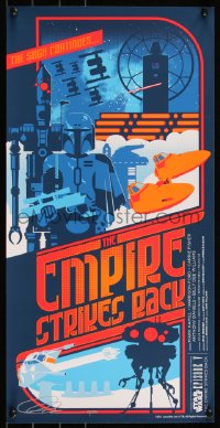 6a1170 EMPIRE STRIKES BACK signed #55/250 12x24 art print 2013 by artist Mark Daniels!