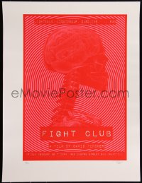 6a0797 FIGHT CLUB signed #28/69 19x25 art print 2010 artwork by David O'Daniel, wild skeleton!