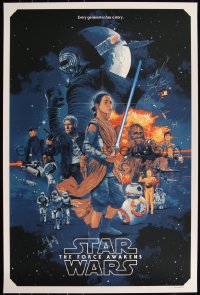 6a0272 FORCE AWAKENS #212/1525 24x36 art print 2017 Grzegorz Domaradzki art, regular edition!