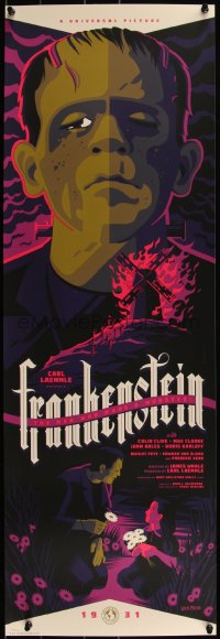 6a0756 FRANKENSTEIN #142/175 12x36 art print 2022 art by Tom Whalen, regular edition!