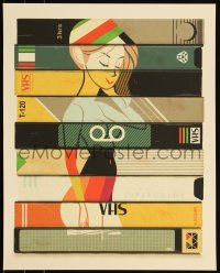 6a1061 GLEN BROGAN #102/135 16x20 art print 2019 art by Glen Brogan, sexy VHS!