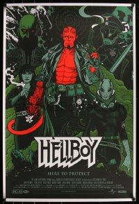 6a0352 HELLBOY #21/240 24x36 art print 2011 Mondo, art by Florian Bertmer, Alamo!