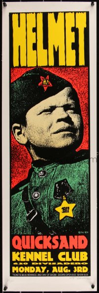 6a0740 HELMET artist signed #211/280 12x35 art print 1992 cool Frank Kozik art of child soldier!