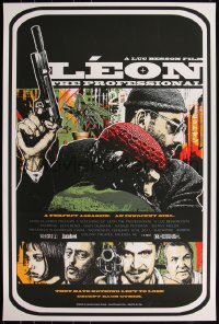 6a0429 LEON #70/94 24x36 signed art print 2011 by James Rheem Davis, Luc Besson's Leon!