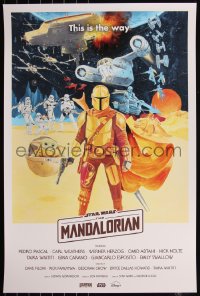 6a0458 MANDALORIAN #29/65 24x36 art print 2023 art by Siegfried Gross, English regular edition!