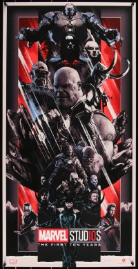 6a0715 MARVEL CINEMATIC UNIVERSE artist signed #30/65 AP 18x36 art print 2019 villains, reg.!