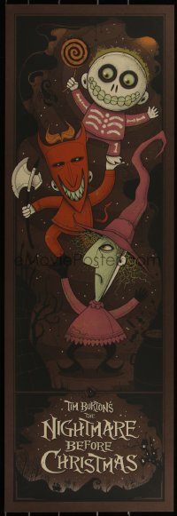 6a0766 NIGHTMARE BEFORE CHRISTMAS #25/190 12x36 art print 2014 Mondo, Erwin, variant edition!