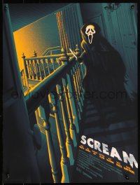 6a0984 SCREAM #19/255 18x24 art print 2019 blacklight art by Melvin Mago, Orange Fluoro variant!