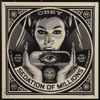 6a1142 SHEPARD FAIREY signed #139/200 12x12 art print 2014 Sedation of Millions II, regular edition!