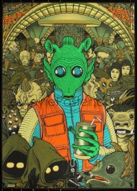 6a0584 STAR WARS #196/400 24x34 art print 2010 Mondo, Alamo, art by Florian Bertmer, Han Shot First!