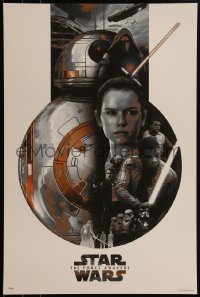 6a1105 STAR WARS #112/375 set of 3 16x24 art prints 2023 Schoeffler, Pearlescent Sequel Trilogy!