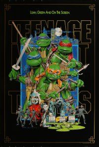 6a0608 TEENAGE MUTANT NINJA TURTLES #50/75 24x36 art print 2022 art by Paul Mann, gold metallic ed.!