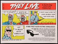 6a1001 THEY LIVE #42/175 18x24 art print 2019 Roddy Piper, Carpenter, Alan Hynes, out of bubblegum!