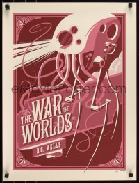 6a1021 WAR OF THE WORLDS signed #45/50 18x24 art print 2011 by Tom Whalen, first edition!