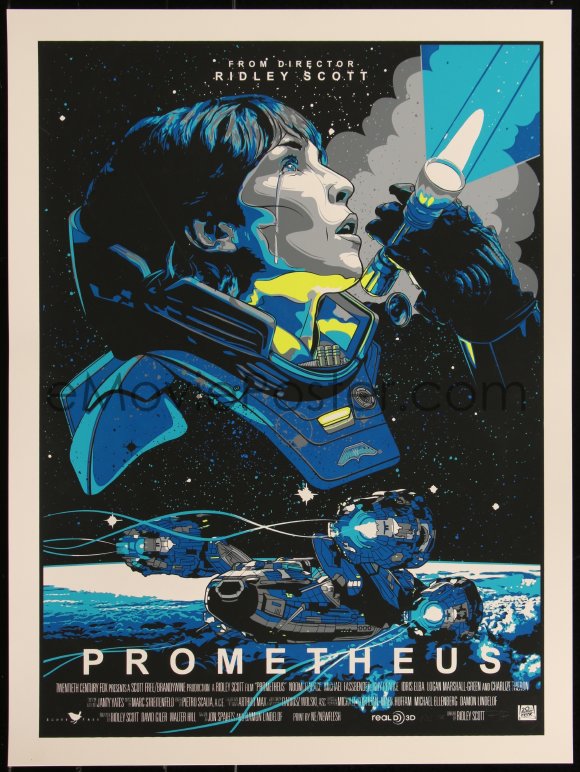 EMoviePoster Com 6a0974 PROMETHEUS Signed 18x24 Art Print 2012 By The   Special Prometheus Signed WC39146 B 