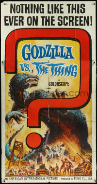 6b0242 GODZILLA VS. THE THING 3sh 1964 cool Brown monster art, nothing like this ever on the screen!