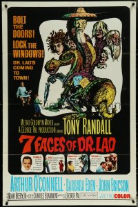 6b0656 7 FACES OF DR. LAO 1sh 1964 great art of Tony Randall's personalities by Joseph Smith!