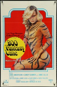 6b0657 800 FANTASY LANE 1sh 1979 Jamie Gillis, sexy woman in feline body paint, hotter than hell!