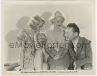 6b1144 3 ON A MATCH 8x10 still 1932 Bette Davis watches Warren William looking at Joan Blondell!