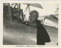 6b1148 ACE OF ACES 8x10.25 still 1933 great close up of pilot Richard Dix in his airplane!