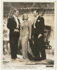 6b1154 ANGEL 8.25x10 still 1937 sexy Marlene Dietrich between Herbert Marshall & Melvyn Douglas!